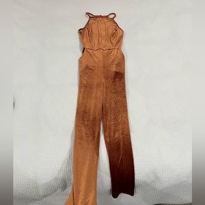 Urban Outfitters Orange shiny jumpsuit size small